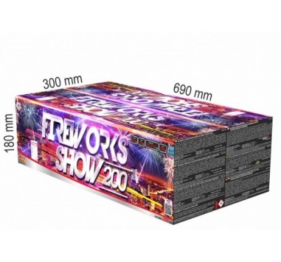 C200MF/C Fireworks show 200 - 200 šūv., 160 s.